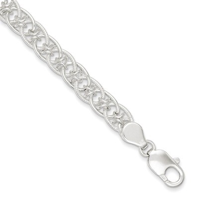 Polished and Textured Fancy Bracelet Sterling Silver QG3229-7.5, MPN: QG3229-7.5, 191101294549