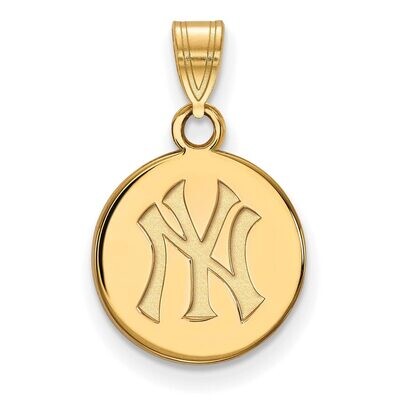 New York Yankees Small Disc Pendant 14k Yellow Gold 4Y037YAN, MPN: 4Y037YAN, 886774880174