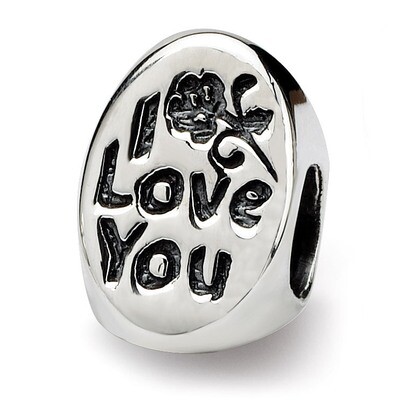 #1 Mom Trilogy Oval Bead - Sterling Silver QRS1644, MPN: QRS1644, 883957308487