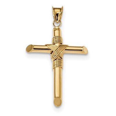 Tube Cross Pendant 14k Gold Polished K6189, MPN: K6189, 886774093178