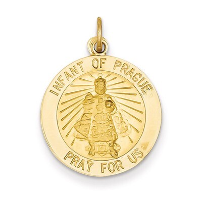 Infant of Prague Medal Charm 14k Gold XR647, MPN: XR647, 191101544521
