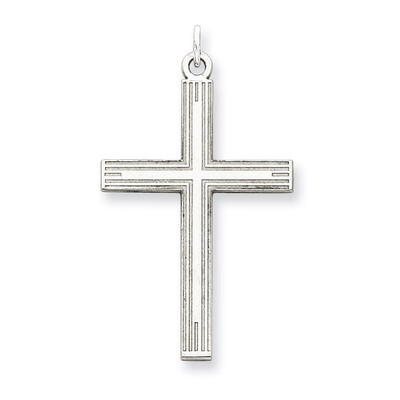 Cross Pendant Laser Designed Sterling Silver QXR121, MPN: QXR121, 883957547923