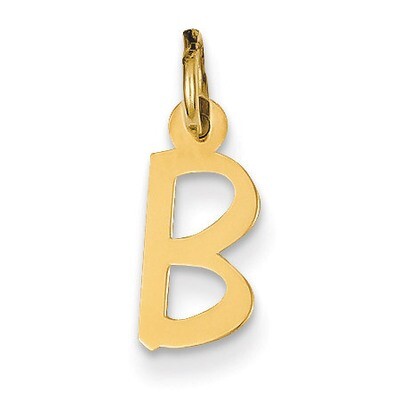 Small Slanted Block Initial B Charm 14k Gold YC644B, MPN: YC644B, 886774136264