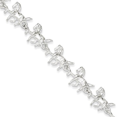 7 Inch Horses Bracelet Sterling Silver QA5-7, MPN: QA5-7, 883957902968