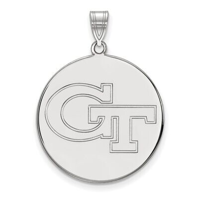 Georgia Institute of Technology x-Large Disc Pendant 14k White Gold 4W063GT, MPN: 4W063GT, 88677485…