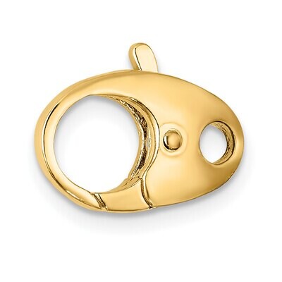 Oval Cast Lobster Clasp 14k Yellow Gold YG1664, MPN: YG1664,