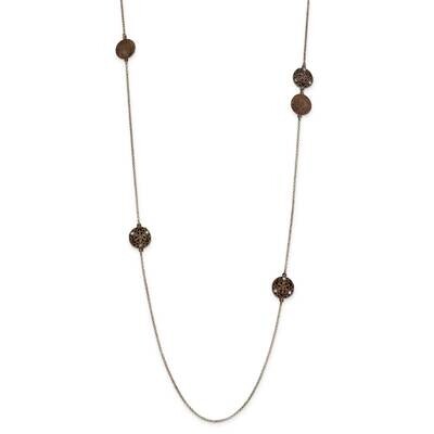 Sterling Silver 38 Long Chain with Circle Discs With Finish 065/032CL-10C-GL28