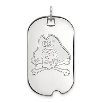 East Carolina University Large Dog Tag 10k White Gold 1W024ECU, MPN: 1W024ECU, 886774783628