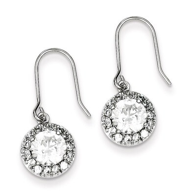 Dangle Earrings Sterling Silver Diamond QE9281, MPN: QE9281, 883957577142