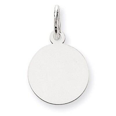 Round Disc Charm 14k White Gold XWM593/18, MPN: XWM593/18, 883957524146