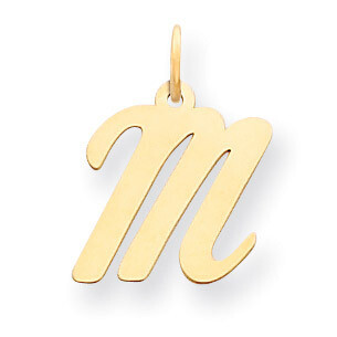 Initial M Charm 14k Gold Medium Script YC660M, MPN: YC660M, 886774137223