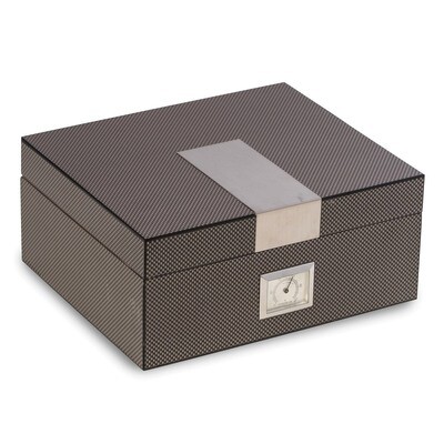 Carbon Fiber Finish Wood 50-Cigar Humidor GM18370, MPN: GM18370, 797140584193