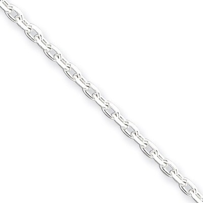 24 Inch 2mm Beveled Oval Cable Chain Sterling Silver QCA060-24, MPN: QCA060-24, 883957083278