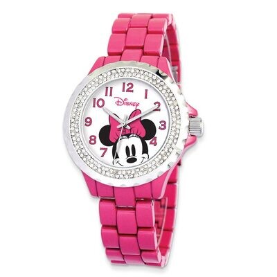 Disney Pink Band with Crystal Bezel Minnie Mouse Watch Adult Size XWA4396, MPN: XWA4396, 8432310672…