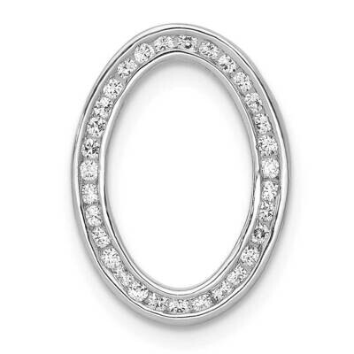 1/4Ct. Diamond Channel Set Oval Chain Slide Pendant 14k White Gold PM3826-025-WA, MPN: PM3826-025-W…