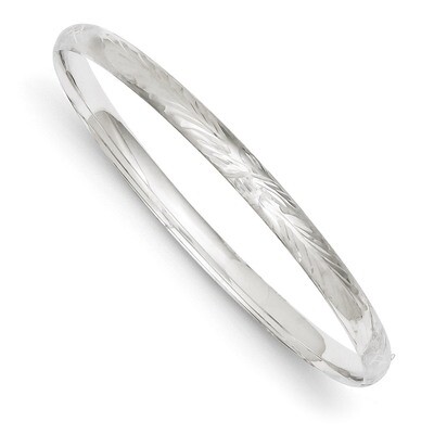 3/16 Florentine Engraved Hinged Bangle 14k White Gold WFE3/16, MPN: WFE3/16, 886774120249
