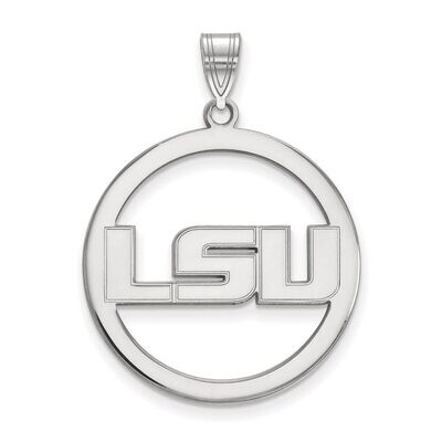 Louisiana State University L Pendant in Circle Sterling Silver SS028LSU, MPN: SS028LSU, 886774688749