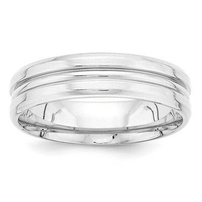 Heavy Comfort Fit Fancy Band 14k White Gold WB119, MPN: WB119, 886774497808