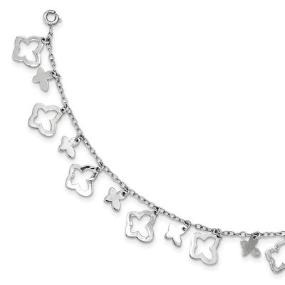 Polished Butterfly Bracelet Sterling Silver QG3804-7