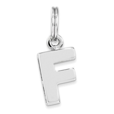 Letter F Charm Sterling Silver QC8460F, MPN: QC8460F, 191101359231