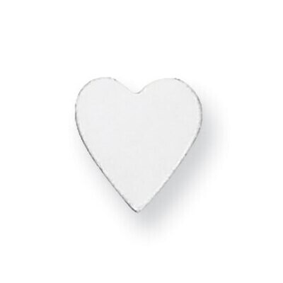 Heart Shape Stamping Sterling Silver Rhodium-plated SS1217, MPN: SS1217,