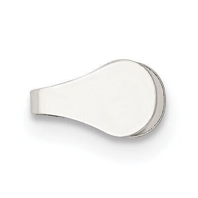 7.4 x 4mm Flat Solder Flush Endcap Sterling Silver SS3644, MPN: SS3644,
