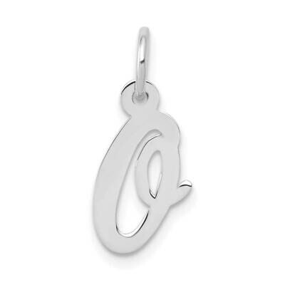 Script Initial O Charm 10k White Gold Small 10YC659O, MPN: 10YC659O,