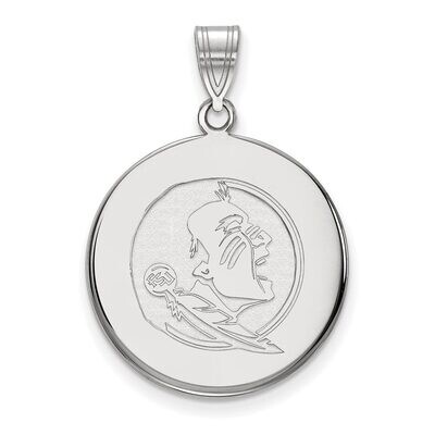 Florida State University Large Disc Pendant Sterling Silver SS085FSU, MPN: SS085FSU, 886774683294