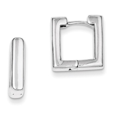 Square Hoop Earrings Sterling Silver QE3446, MPN: QE3446, 883957926858