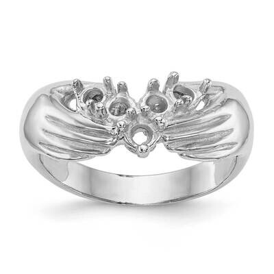 5 Stone Family Ring Mounting 14k White Gold XMRW51/5-7, MPN: XMRW51-5, 191101540912