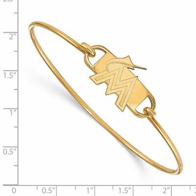 MLB Miami Marlins Small Center Wire Bangle Gold-Plated on Sterling Silver GP010MIN-7, MPN: GP010MIN…
