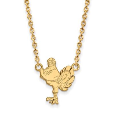 Virginia Tech Large Pendant with Chain Necklace Gold-plated Silver GP053VTE-18, MPN: GP053VTE-18, 8…