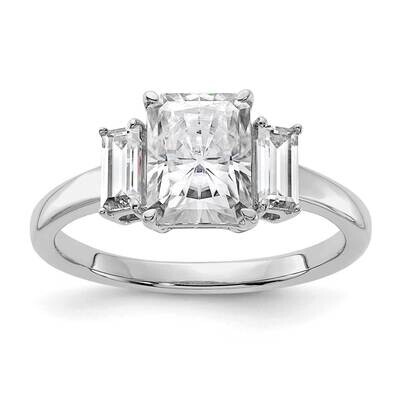 2 1/5ct. Three Stone G H I True Light Moissanite Engagement Ring 14k White Gold RM4447E-180-WMT, MP…