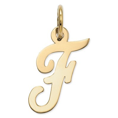Initial F Charm 14k Gold Small Script YC658F, MPN: YC658F, 886774073255
