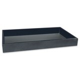 Black Textured Faux Leather 2In High Utility Tray JT4948, MPN: JT4948,