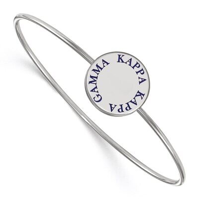 Kappa Kappa Gamma Enameled Slip-on Bangle Sterling Silver SS021KKG-7, MPN: SS021KKG-7, 886774603568