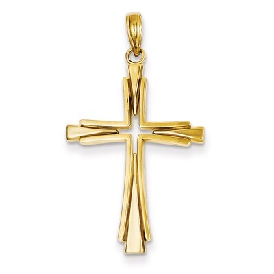Solid Cross Pendant 14k Gold Polished D1541, MPN: D1541, 637218017539