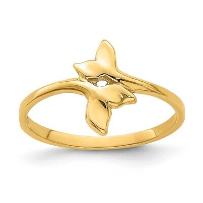 Gold Polished Double Whale Tale Ring 14k Gold K5765, MPN: K5765, 196904056820