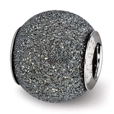 Grey Laser Cut Bead - Sterling Silver QRS2294, MPN: QRS2294, 883957513850
