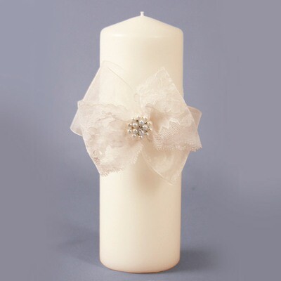 Jamie Lynn Delilah Collection Ivory Pillar Candle GM10969