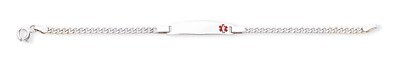 7 Inch Medical ID Curb Link Bracelet Sterling Silver XSM20-7, MPN: XSM20-7, 883957273358