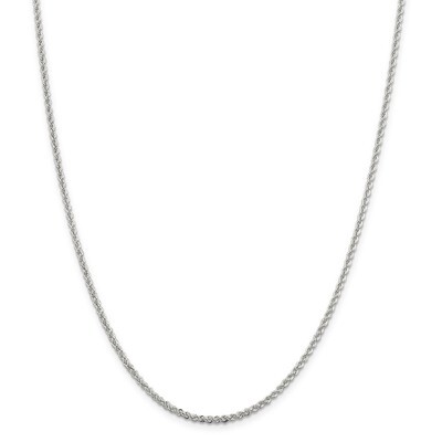 10 Inch 2.3mm Solid Rope Chain Sterling Silver QDR040-10, MPN: QDR040-10, 883957749754