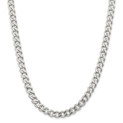 30 Inch 9mm Curb Chain Sterling Silver QCB250-30, MPN: QCB250-30, 883957350219