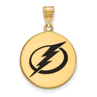 Tampa Bay Ligtning Large Enamel Disc Pendant Gold-plated Silver GP037LIG, MPN: GP037LIG, 8867747444…