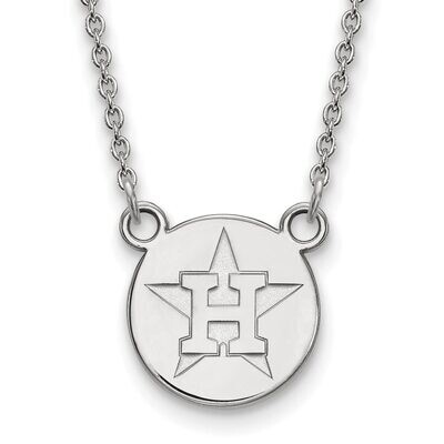 Houston Astros Small Disc Necklace Sterling Silver SS022AST-18, MPN: SS022AST-18, 886774629230