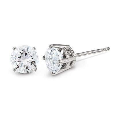 0.70ct I1 J-K Diamond Stud Push-on Post Earrings 14k White Gold ST2-70W, MPN: ST2-70W, 883957370392
