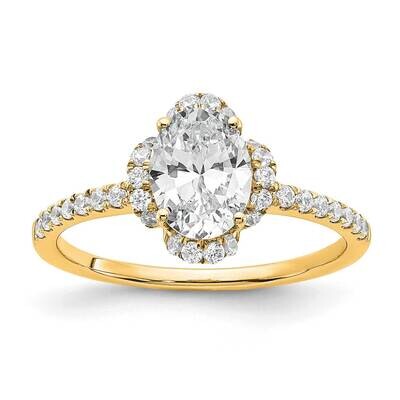 Si1/Si2, G H I, Oval Semi-Mount Engagement Ring 14k Gold Lab Grown Diamond RM7990E-100-YLG, MPN: RM…