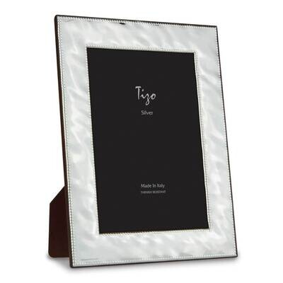 Sterling Silver Hammered Double Bead 5 x 7 Inch Picture Frame GM22441, MPN: GM22441, 803353253520
