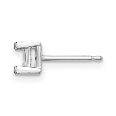 Princess .05ct. V-End Post Earring Mounting 14k White Gold WG367, MPN: WG367,