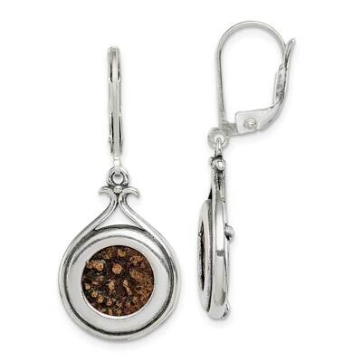 Bronze Antiqued Widows Mite Coin Leverback Earrings Sterling Silver QAC108, MPN: QAC108, 1911019790…